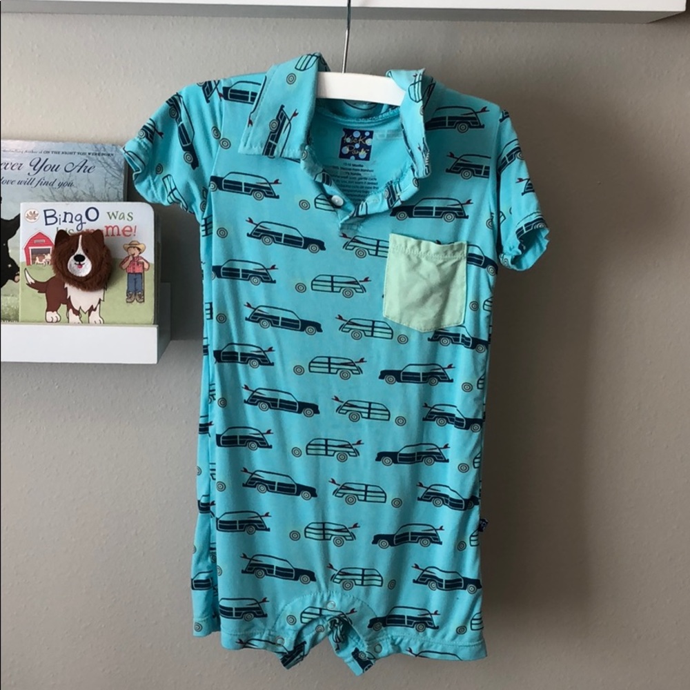 Woody Wagon Kickee Pants Shortall